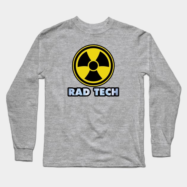 Rad Tech Radiation Symbol Long Sleeve T-Shirt by LaughingCoyote